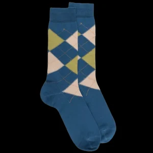 Homme Doré Doré Chaussettes^Chaussettes homme en coton à motifs intarsia -