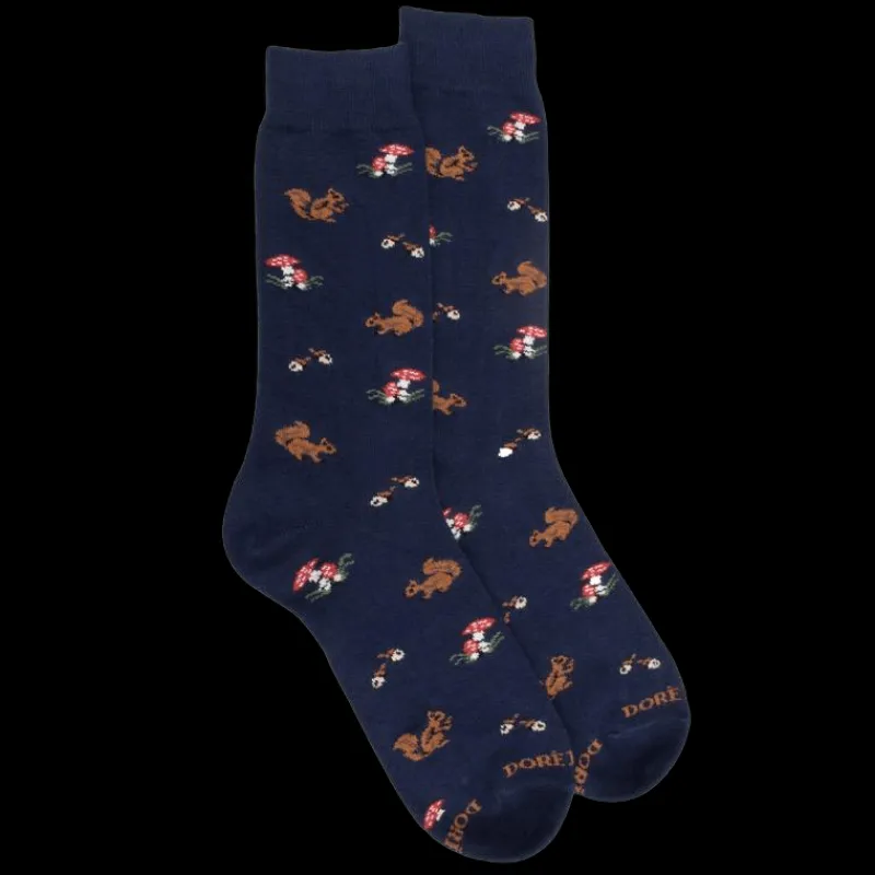 chaussettes_homme_en_coto_0-32.webp Homme Doré Doré Chaussettes^Chaussettes homme en coton avec motif d'écureuil et de champignons - Bleu Voilier