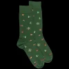 Homme Doré Doré Chaussettes^Chaussettes homme en coton à motif de Noël -