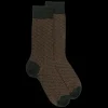 Homme Doré Doré Chaussettes^Chaussettes homme en coton à motif géométrique - Vert thym