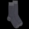 Homme Doré Doré Chaussettes^Chaussettes homme en coton à motif géométrique - Gris oxford