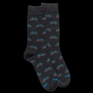 Homme Doré Doré Chaussettes^Chaussettes homme en coton à motifs vélos - Gris anthracite