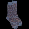 Homme Doré Doré Chaussettes^Chaussettes homme en coton à motif géométrique - Bleu armée