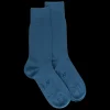Homme Doré Doré Chaussettes^Chaussettes homme en coton égyptien - Bleu golfe