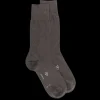 Homme Doré Doré Chaussettes^Chaussettes homme en coton égyptien - Marron tabac