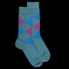 Homme Doré Doré Chaussettes^Chaussettes homme en coton à motifs intarsia - Vert Plantain