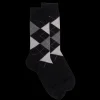 Homme Doré Doré Chaussettes^Chaussettes homme en coton à motifs intarsia -