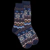 Homme Doré Doré Chaussettes^Chaussettes homme en coton à motif de Noël - Bleu Voilier