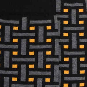 Homme Doré Doré Chaussettes^Chaussettes homme en coton à motif géométrique -