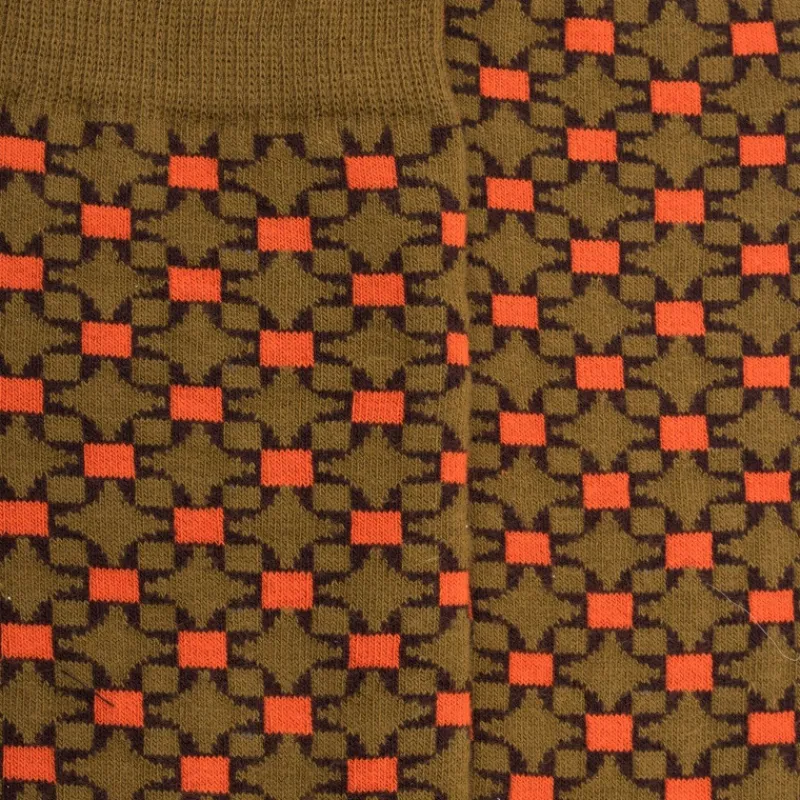 chaussettes_homme_en_coto_1-25.webp Homme Doré Doré Chaussettes^Chaussettes homme en coton à motif géométrique - Vert pistache
