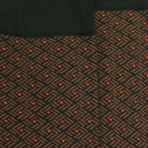 Homme Doré Doré Chaussettes^Chaussettes homme en coton à motif géométrique - Vert thym