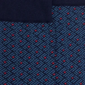Homme Doré Doré Chaussettes^Chaussettes homme en coton à motif géométrique - Bleu Matelot