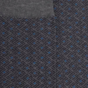 Homme Doré Doré Chaussettes^Chaussettes homme en coton à motif géométrique - Gris oxford