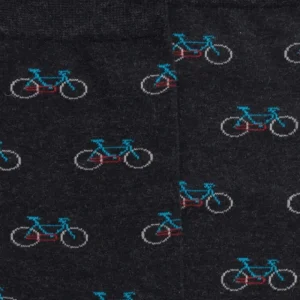 Homme Doré Doré Chaussettes^Chaussettes homme en coton à motifs vélos - Gris anthracite