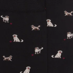 Homme Doré Doré Chaussettes^Chaussettes homme en coton à motif chiens -