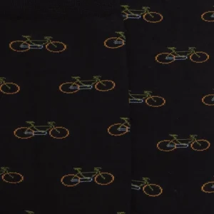 Homme Doré Doré Chaussettes^Chaussettes homme en coton à motifs vélos - Noir & Avocat