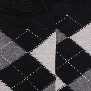 Homme Doré Doré Chaussettes^Chaussettes homme en coton à motifs intarsia -