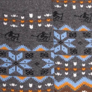 Homme Doré Doré Chaussettes^Chaussettes homme en coton à motif de Noël - Gris oxford