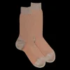 Homme Doré Doré Chaussettes^Chaussettes homme en fil d'Écosse renforcé à motifs caviar - Gris & Orange cognac