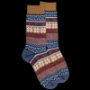 Homme Doré Doré Chaussettes^Chaussettes homme en laine à motif de Noël - Bleu Caban