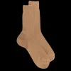 Homme Doré Doré Chaussettes^Chaussettes homme en laine mérinos côtelées - Marron Désert