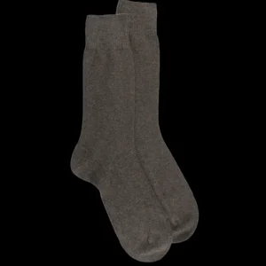 Homme Doré Doré Chaussettes^Chaussettes homme en laine et cachemire - foncé