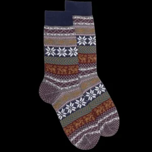 Homme Doré Doré Chaussettes^Chaussettes homme en laine à motif de Noël - Gris Bourrasque