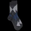 Homme Doré Doré Chaussettes^Chaussettes homme en laine mérinos et motifs jacquard à losanges - Gris anthracite