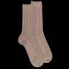 Homme Doré Doré Chaussettes^Chaussettes homme en laine à motif torsadés - Beige Sable