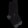 Homme Doré Doré Chaussettes^Chaussettes homme en laine polaire - Noir & gris anthracite