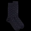 Homme Doré Doré Chaussettes^Chaussettes homme en laine à motif cravaterie - Bleu marine