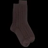 Homme Doré Doré Chaussettes^Chaussettes homme en laine à motif torsadés - Marron Chocolat