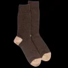 Homme Doré Doré Chaussettes^Chaussettes homme en laine polaire - Couleur café & Beige Désert