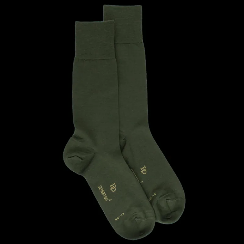 chaussettes_homme_en_lain_0-53.webp Homme Doré Doré Chaussettes^Chaussettes homme en laine et coton - Vert cyprès
