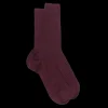 Homme Doré Doré Chaussettes^Chaussettes homme en laine mérinos côtelées - Aubergine