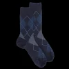 Homme Doré Doré Chaussettes^Chaussettes homme en laine mérinos à motif à losanges - Bleu marine