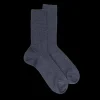 Homme Doré Doré Chaussettes^Chaussettes homme en laine mérinos côtelées - Bleu Jean