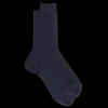 Homme Doré Doré Chaussettes^Chaussettes homme en laine mérinos côtelées - Bleu marine foncé