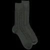 Homme Doré Doré Chaussettes^Chaussettes homme en laine à motif torsadés - Vert thuya