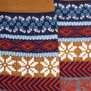 Homme Doré Doré Chaussettes^Chaussettes homme en laine à motif de Noël - Bleu Caban