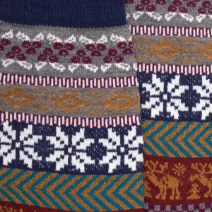 Homme Doré Doré Chaussettes^Chaussettes homme en laine à motif de Noël - Gris Bourrasque