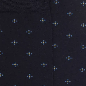Homme Doré Doré Chaussettes^Chaussettes homme en laine à motif cravaterie - Bleu marine