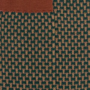 Homme Doré Doré Chaussettes^Chaussettes homme en laine à motif à trois couleurs - Gris-vert Fer & Orange écureuil