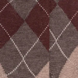 Homme Doré Doré Chaussettes^Chaussettes homme en laine mérinos à motif à losanges - Brun loutre & Beige Sable
