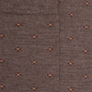 Homme Doré Doré Chaussettes^Chaussettes homme en laine à motif cravaterie - Brun loutre