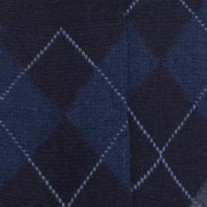 Homme Doré Doré Chaussettes^Chaussettes homme en laine mérinos à motif à losanges - Bleu marine