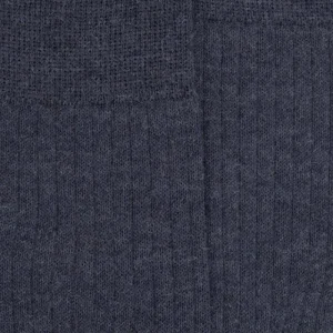 Homme Doré Doré Chaussettes^Chaussettes homme en laine mérinos côtelées - Bleu Jean