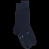 Homme Doré Doré Chaussettes^Chaussettes homme Eureka en coton égyptien - Bleu foncé