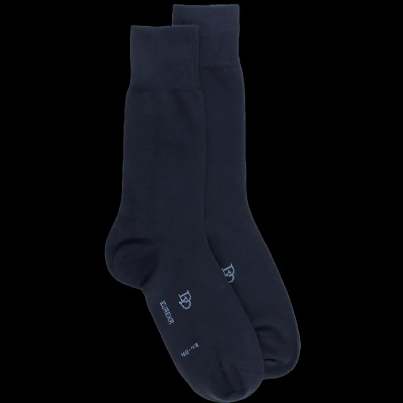 chaussettes_homme_eureka__0-11.webp Homme Doré Doré Chaussettes^Chaussettes homme Eureka en coton égyptien - Bleu foncé