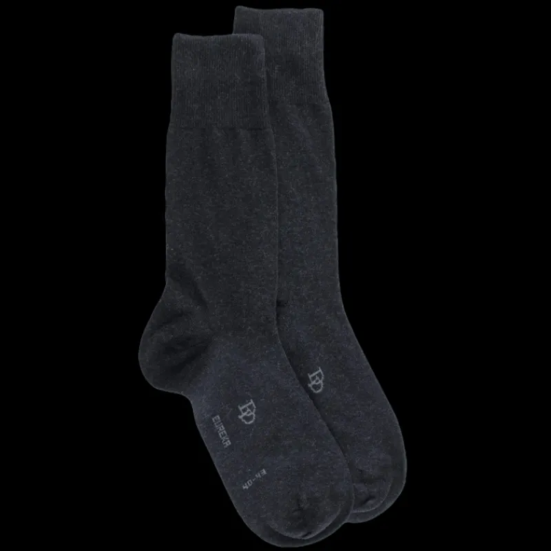 chaussettes_homme_eureka__0-6.webp Homme Doré Doré Chaussettes^Chaussettes homme Eureka en coton égyptien - Gris